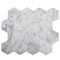 Apollo Tile Sample of 2.5" Carrara Hexagon 9" X10.25" Peel And Stick Marble Tile TCPLST9901 Sample - alternate 1